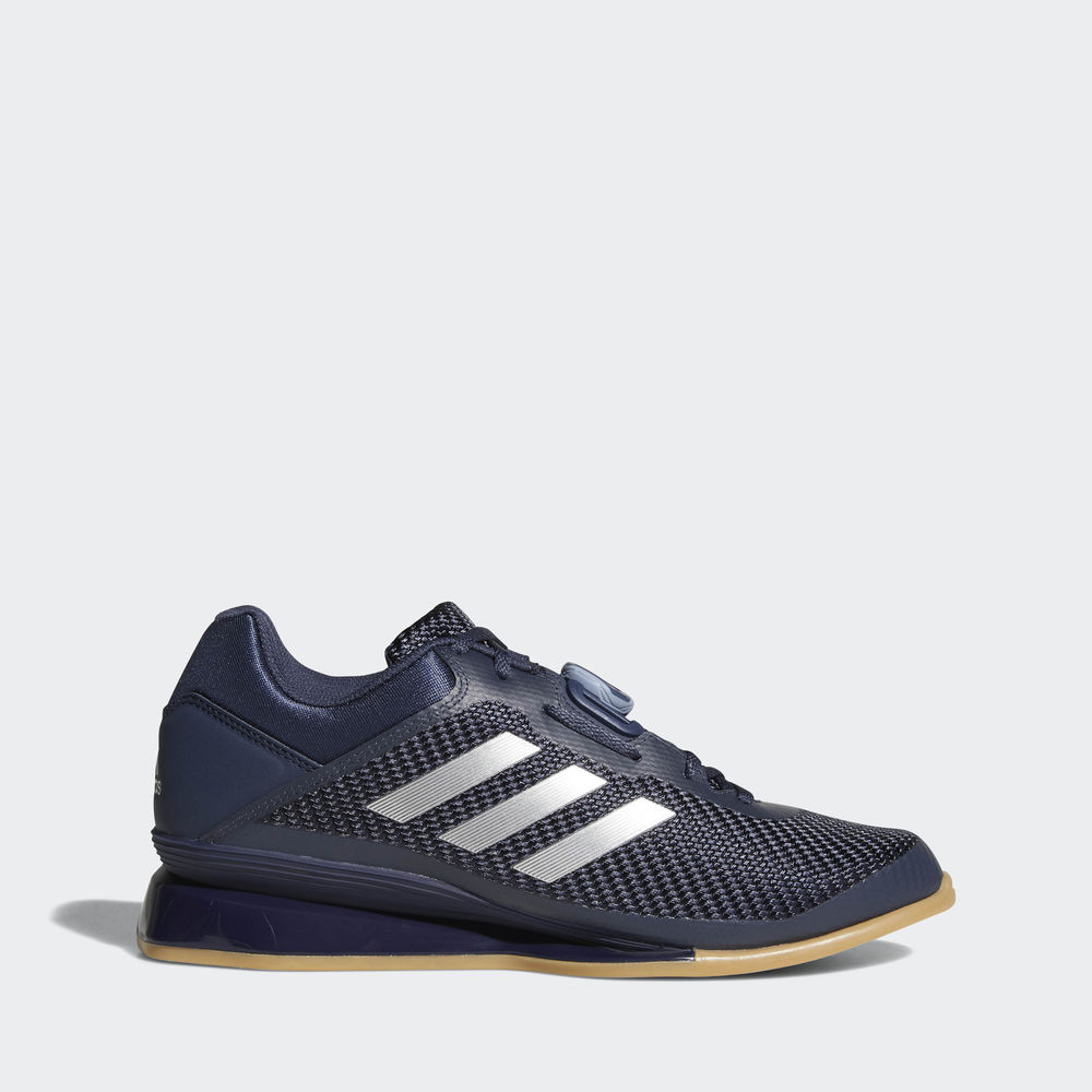 Adidas Leistung 16 Ii - παπούτσια άρσης βαρών ανδρικα - Μπλε/Ασημι Μεταλλικός/Γκρι,Μέγεθος: EU 36 –